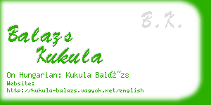 balazs kukula business card